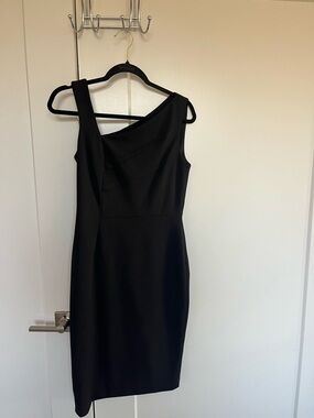 Calvin Klein Black One-Shoulder Sheath Dress